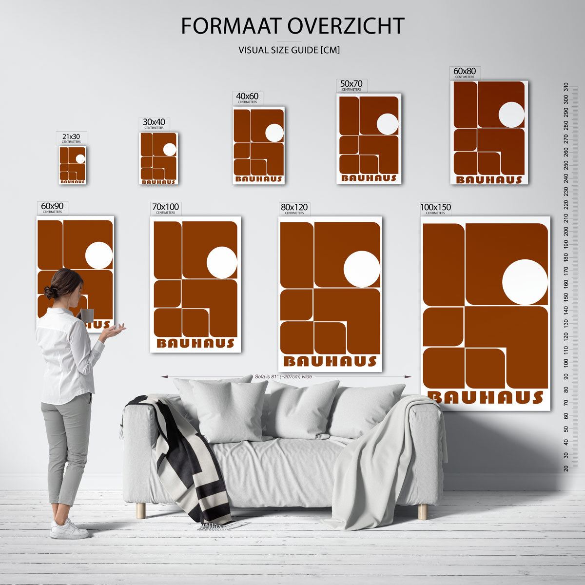 Vorm en balans – Bauhaus poster als moderne geometrische wanddecoratie