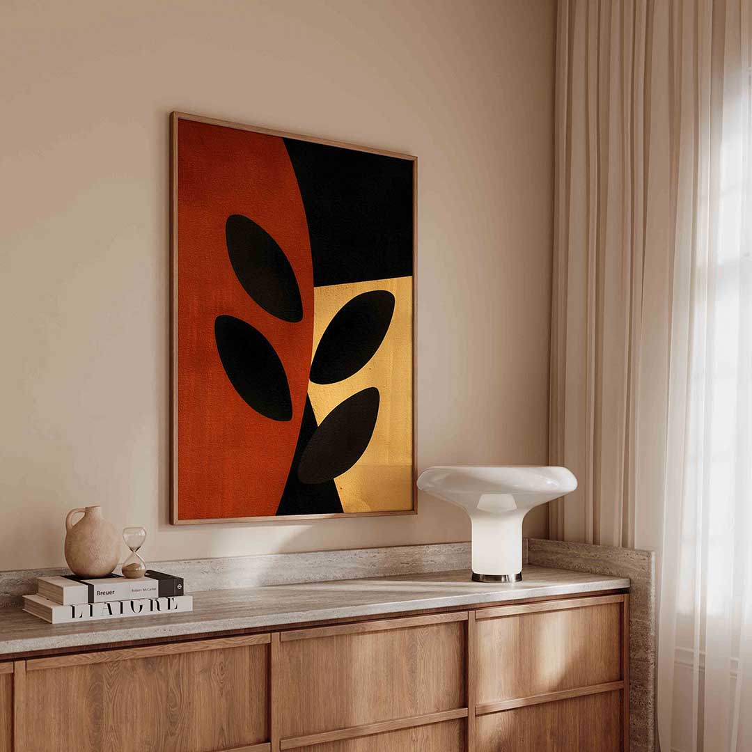 Abstracte vormen – abstracte poster in staand formaat