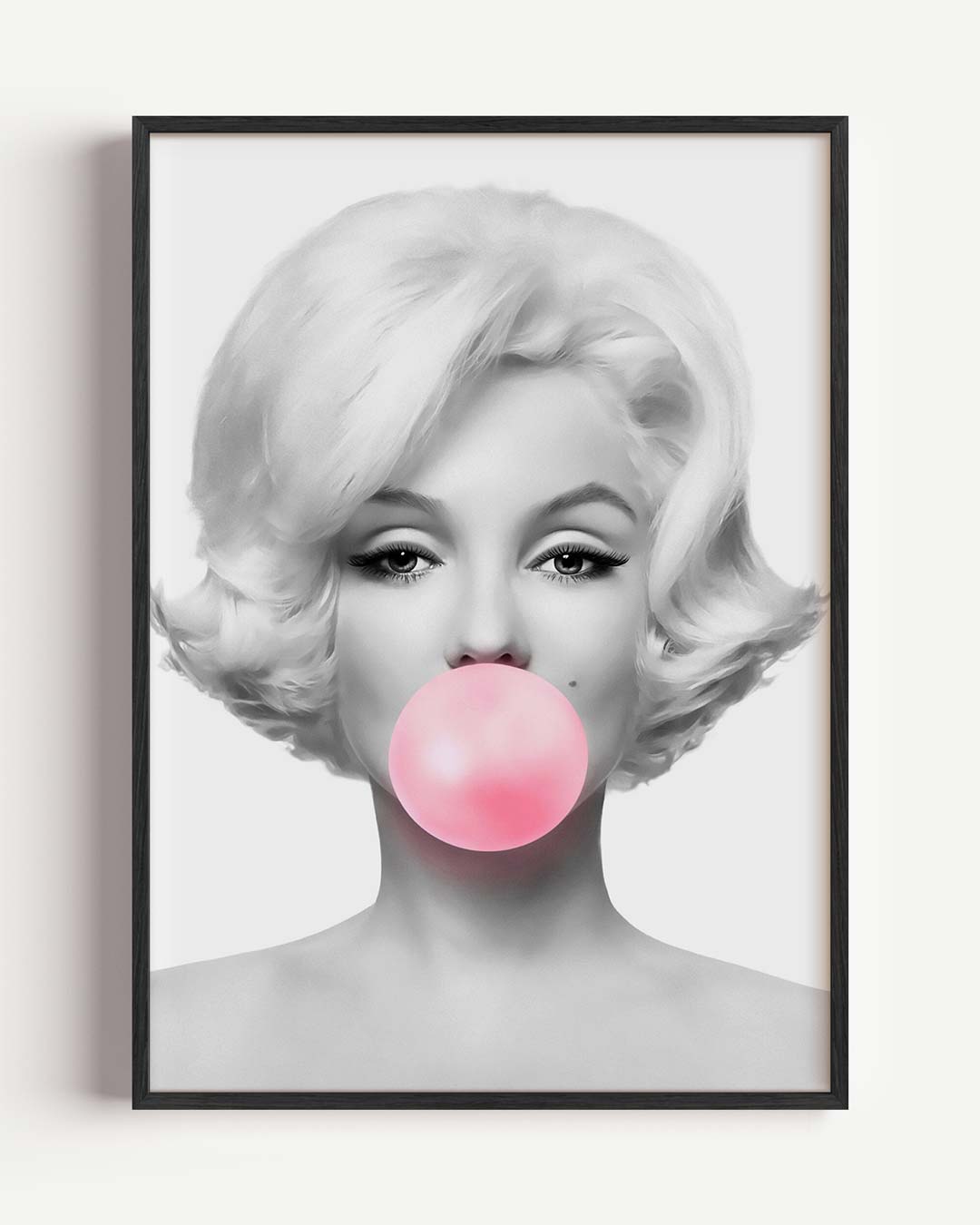 Iconische Bubblegum – Popart en Streetart portret poster als wanddecoratie