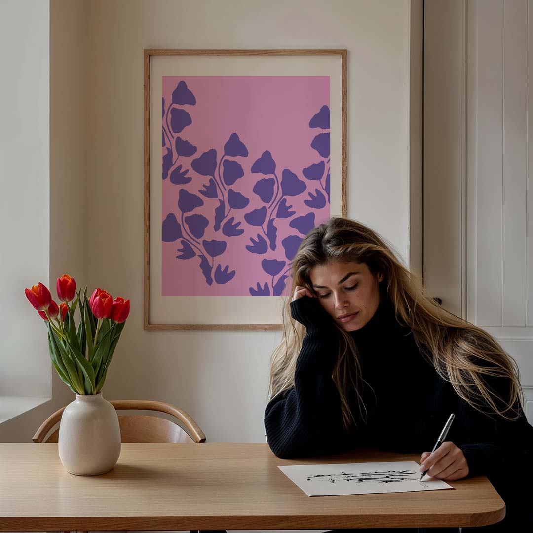 Vrolijke Bloemenpracht – bloemen poster in staand formaat