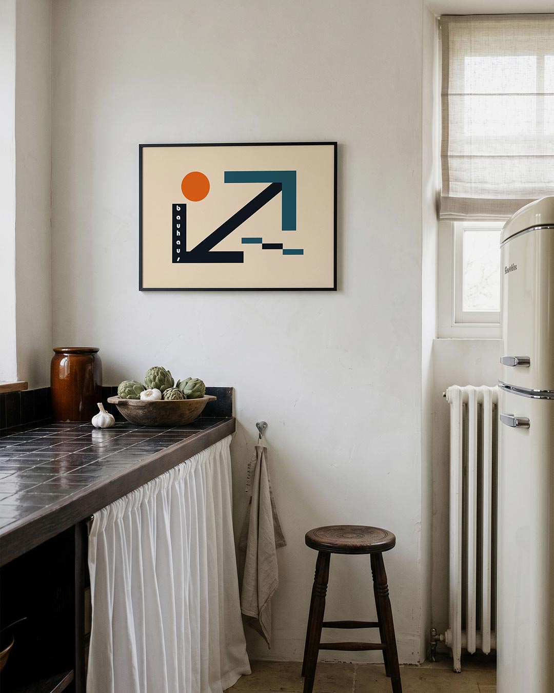 Vorm en balans – geometrische poster in Bauhaus-stijl van WallArtistic