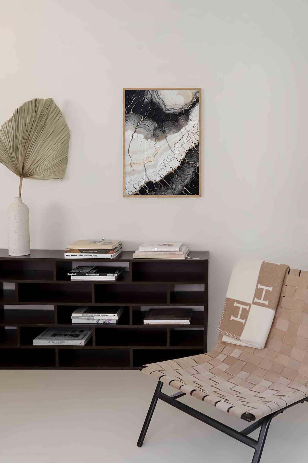 Abstracte lijnen en patronen – zachte abstracte poster in staand formaat