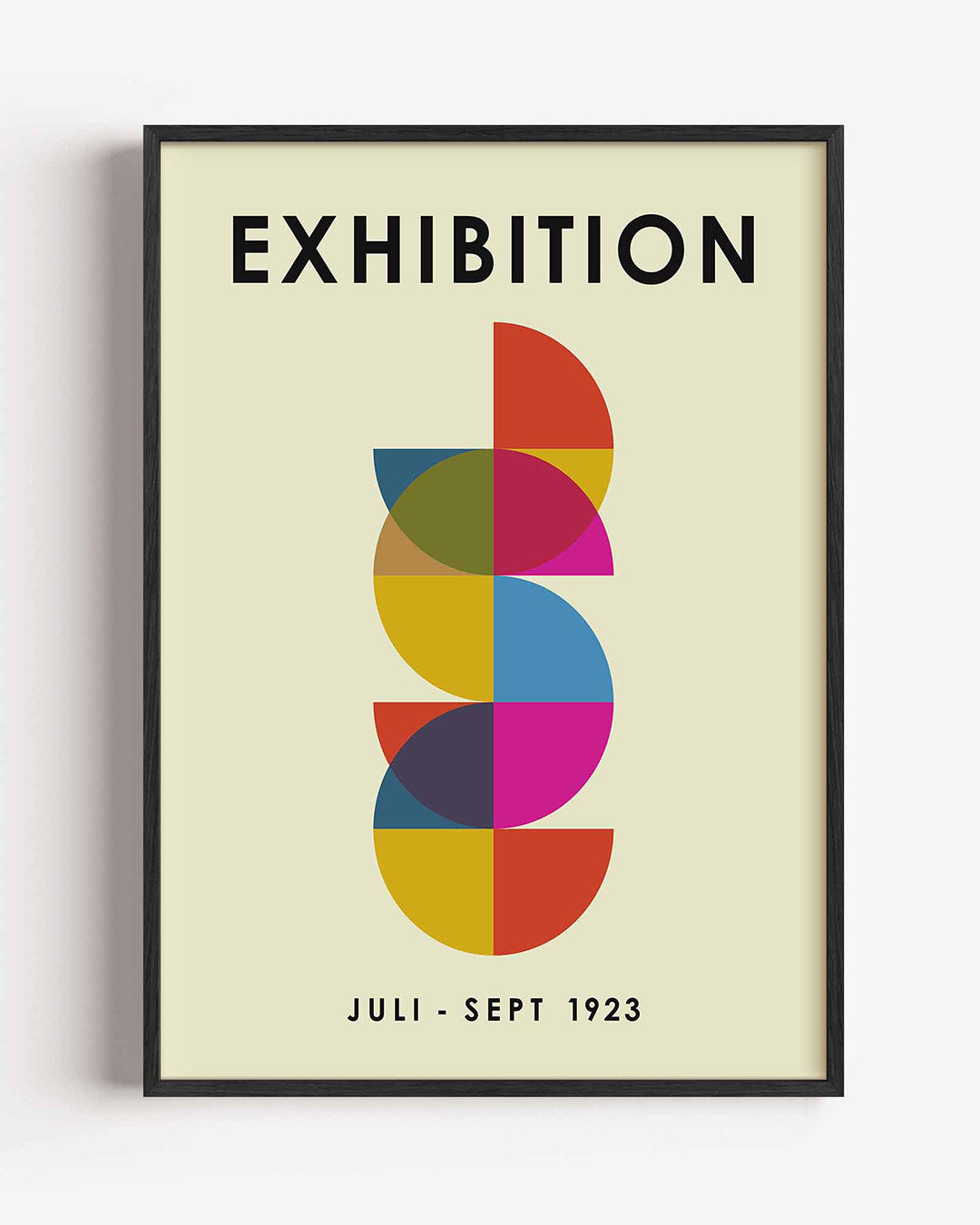 Vorm en kleur – staande Bauhaus poster als wanddecoratie