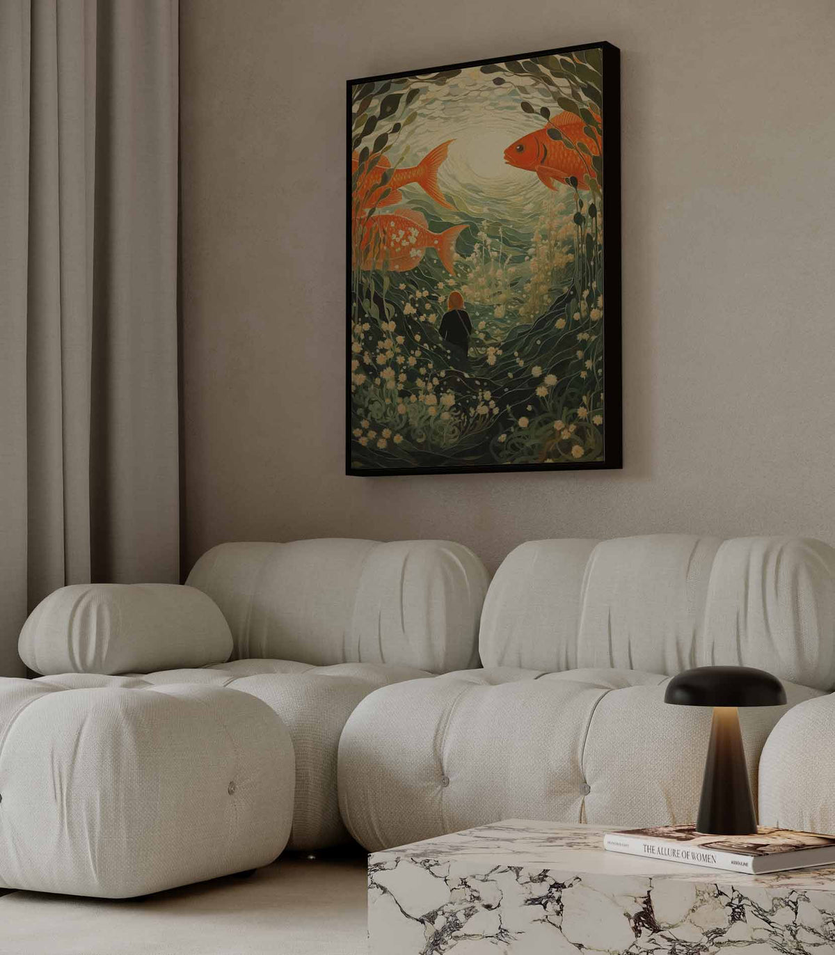 Onderwater Fantasie – dibond wanddecoratie in staand formaat