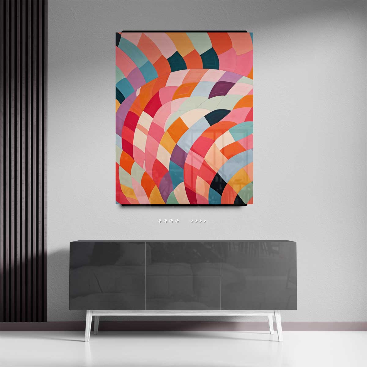 Kleurrijke Abstracte Harmonie – portret wandkunst van WallArtistic