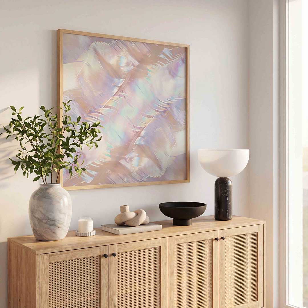 Pastel abstractie – abstracte wandkunst als vierkante poster