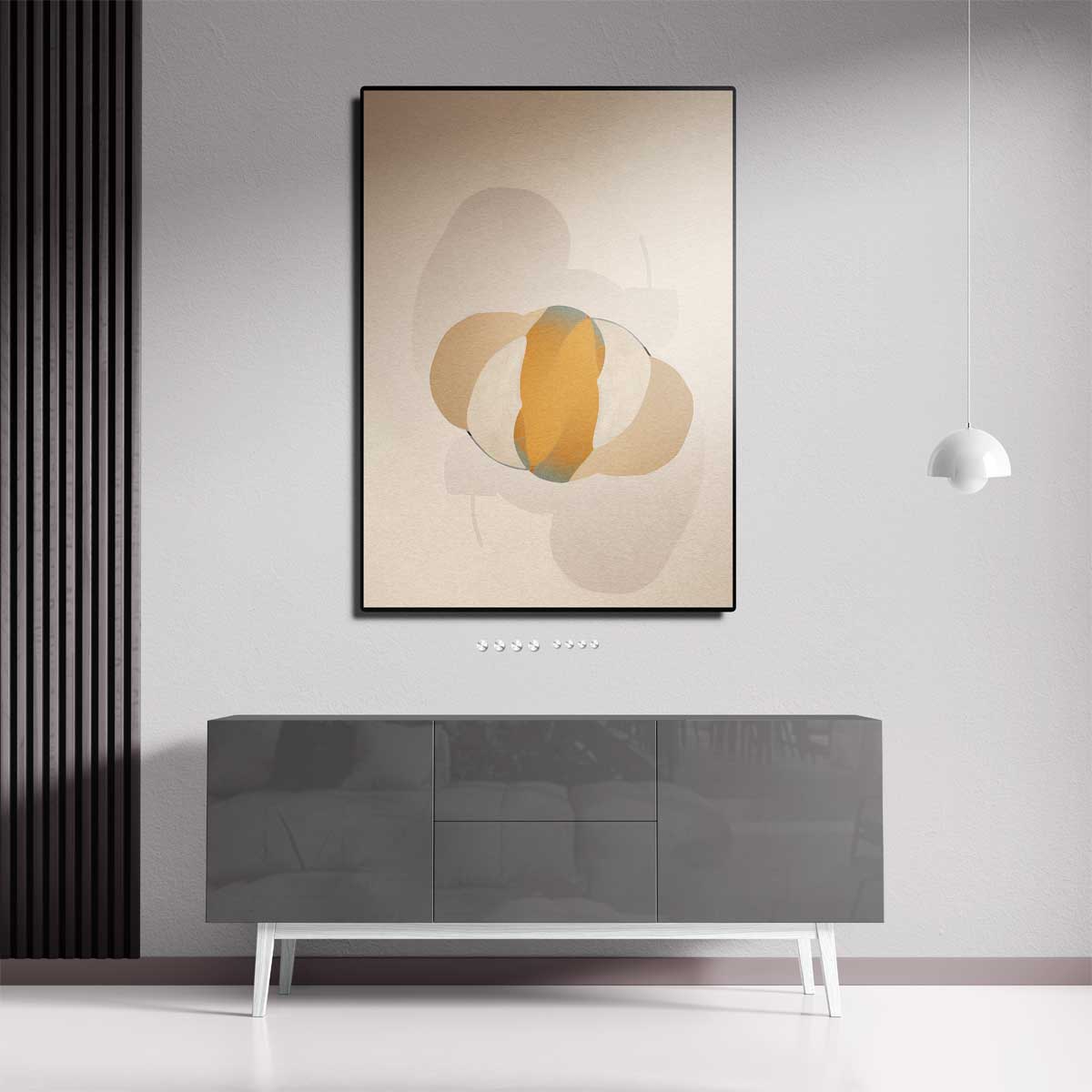 Abstracte Zonsopkomst – dibond kunstwerk als wanddecoratie