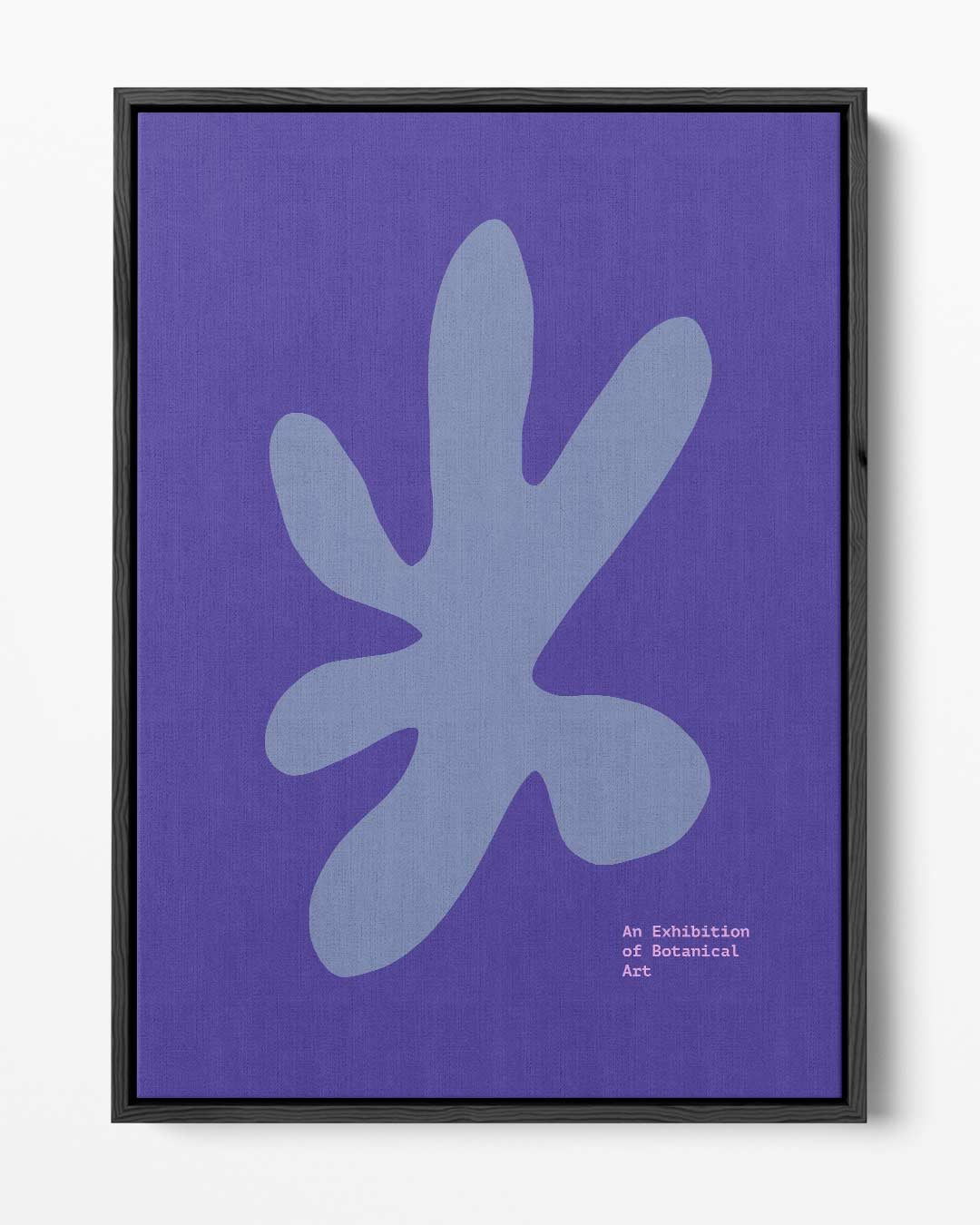 Blauwe Botanische Vormen – portret kunstwerk als wanddecoratie
