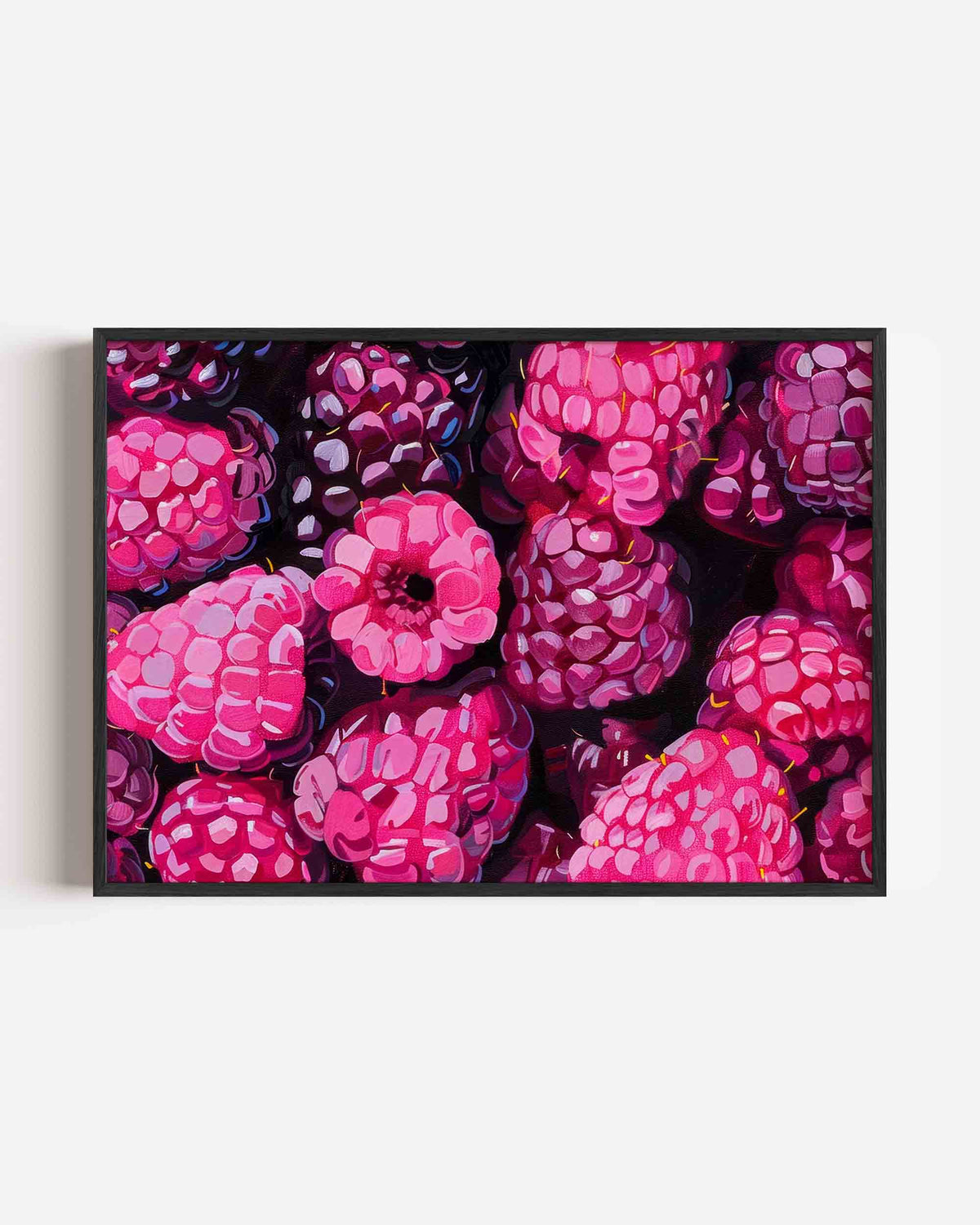 Frambozen patroon – moderne landscape poster als wanddecoratie