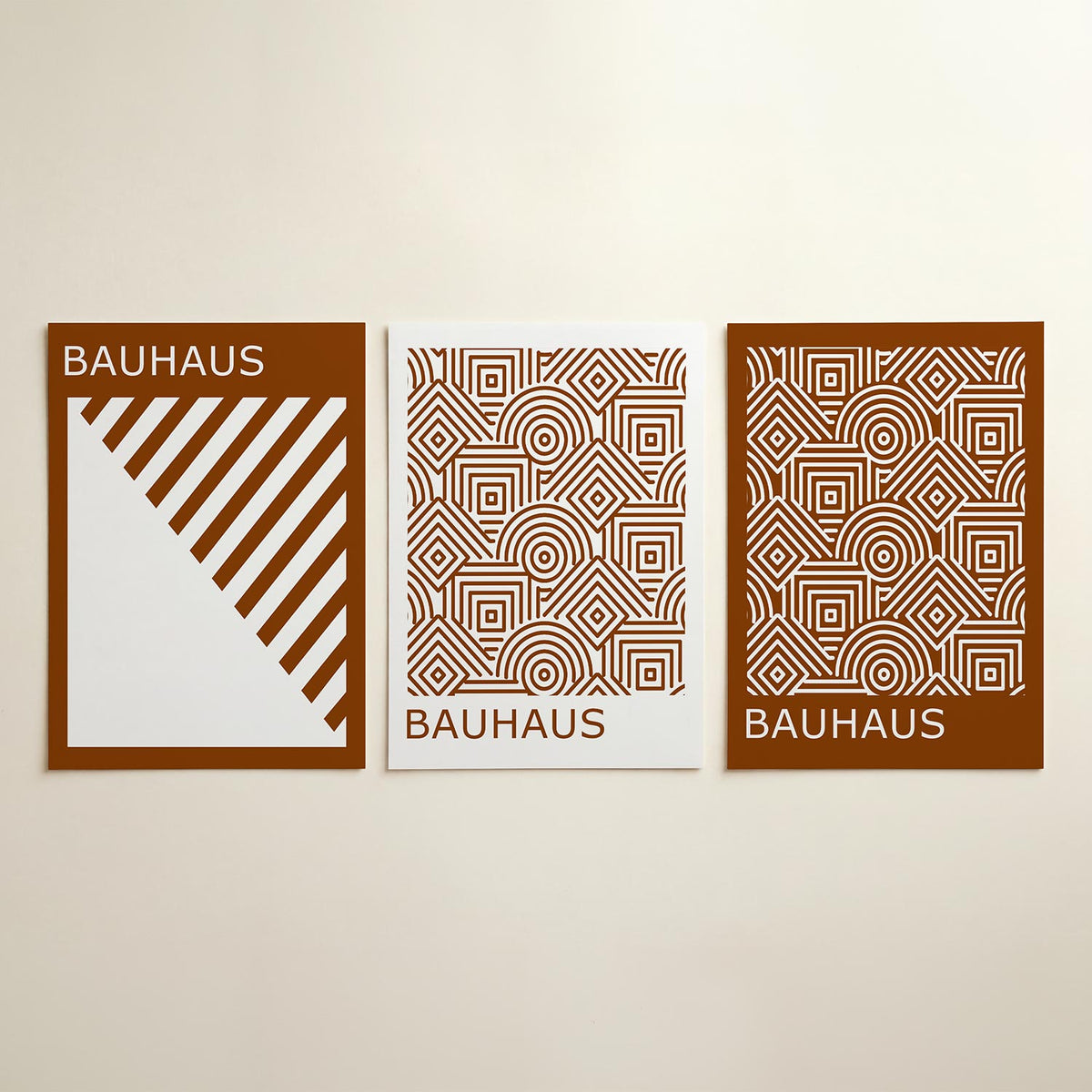 Lijnen en vlakken posterset – detailweergave – deze posterset in drie delen toont een speelse wisselwerking van diagonale
