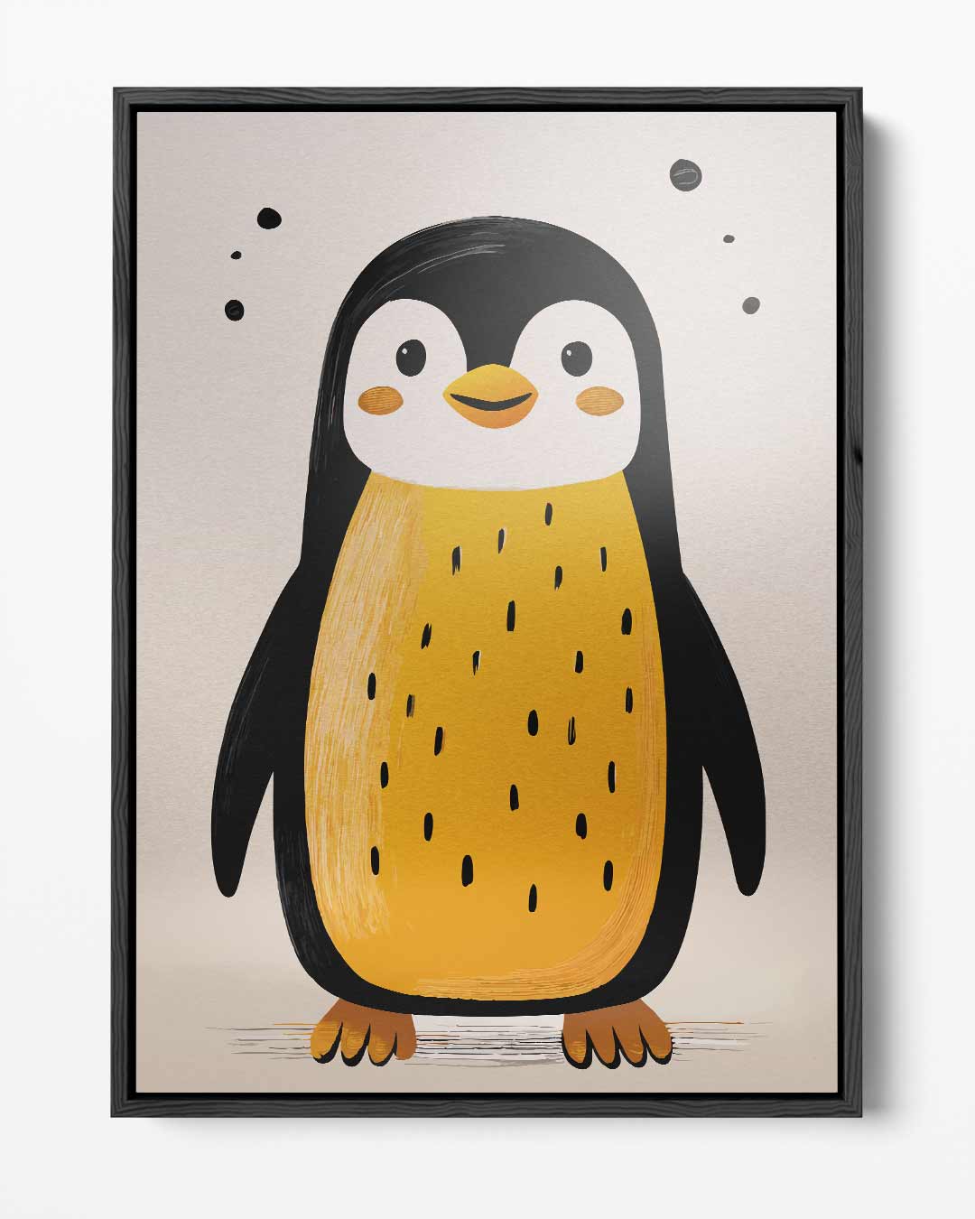 Vrolijke Pinguïn Illustratie – portret kunstwerk als wanddecoratie
