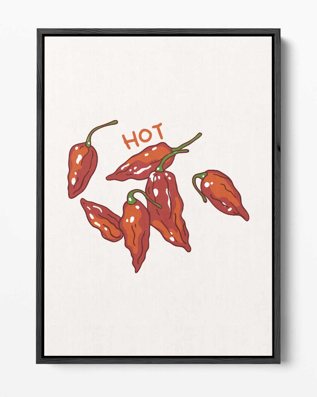 Pittige Paprika Illustratie – portret kunstwerk als wanddecoratie
