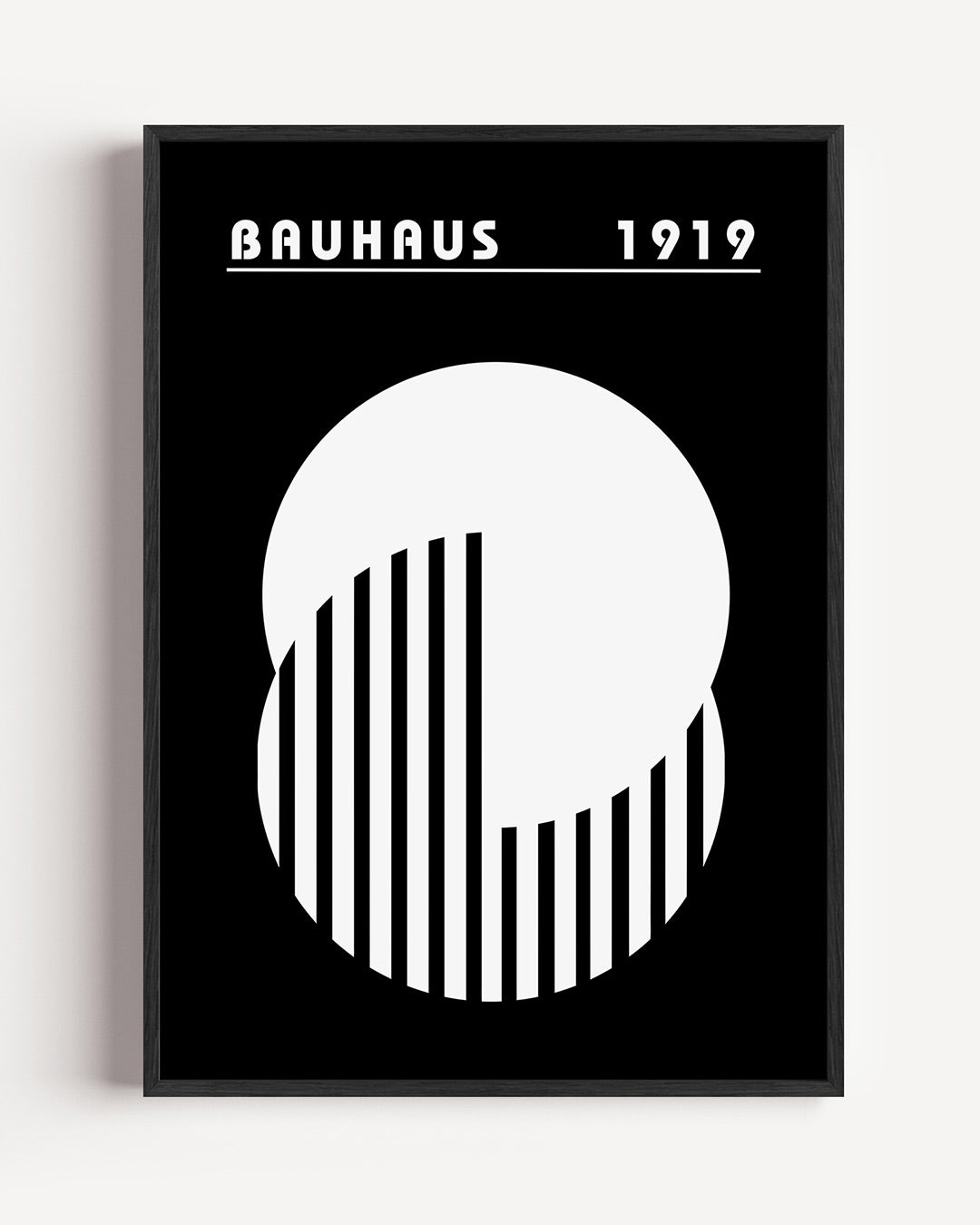 Cirkel en strepen – staande Bauhaus poster als wanddecoratie