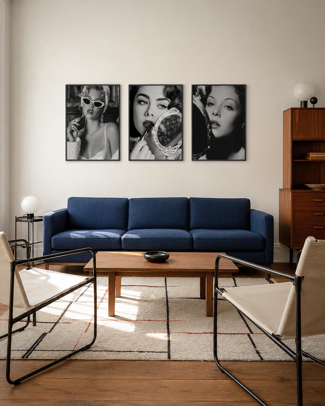 Abstract posterset – derde productweergave – een abstracte posterset met donkere tinten en een rustige