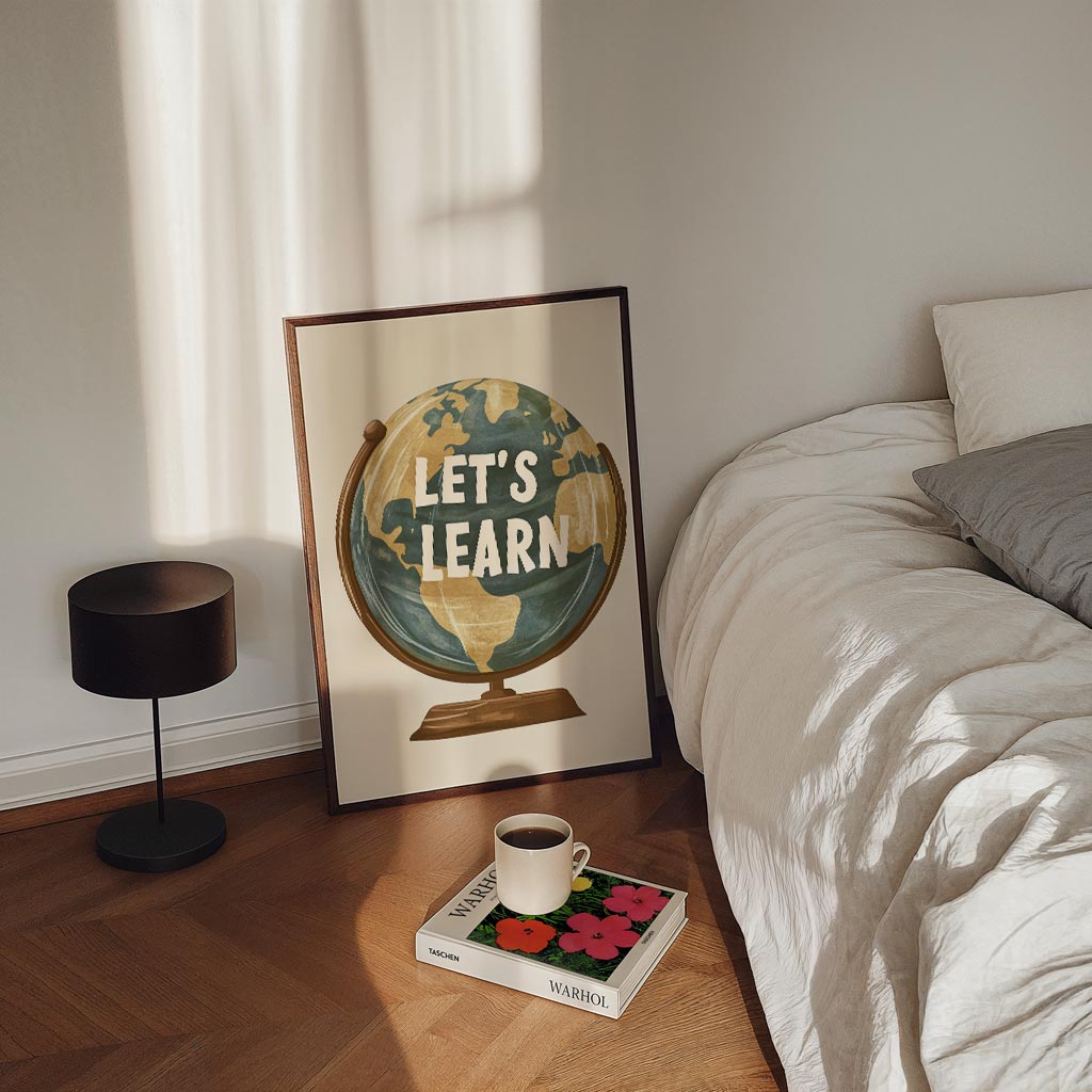 Wereldbol Inspiratieposter – kinderposter in staand formaat