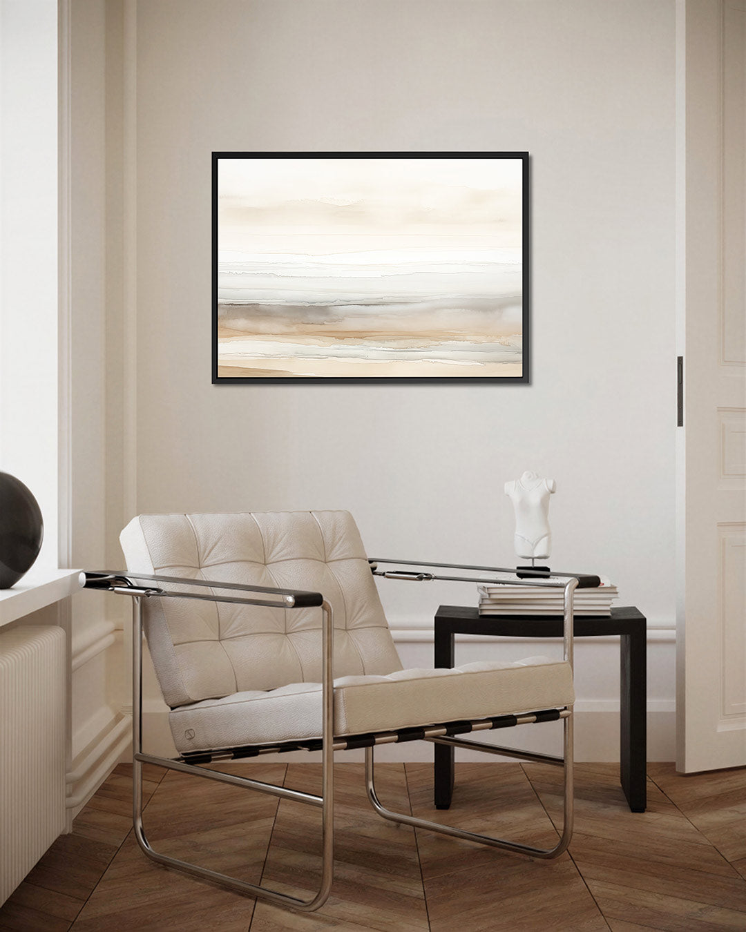 Zachte lijnen landschap – kunstwerk op canvas, dibond of plexiglas