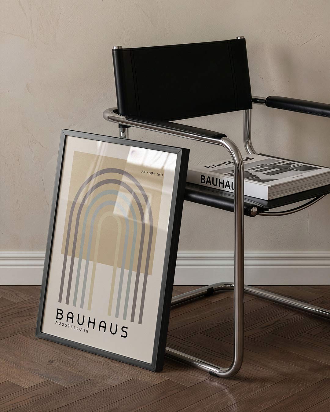 Vorm en balans – staande Bauhaus poster voor aan de muur