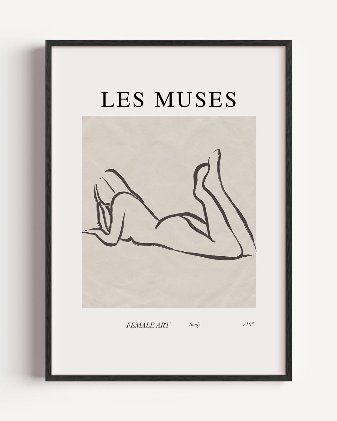 Les Muses Minimalistische Kunstposter – lijntekening portret poster als wanddecoratie