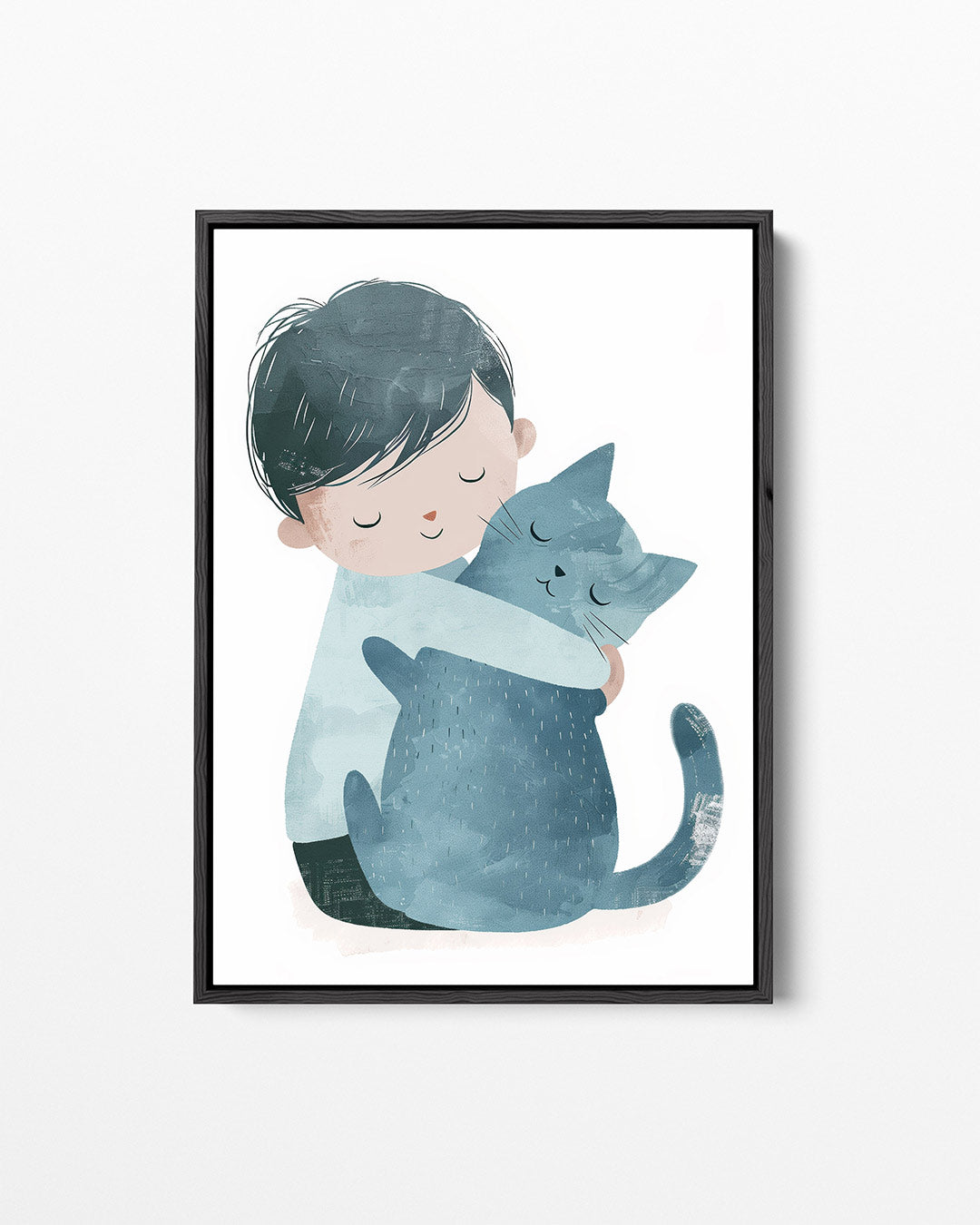 Knuffelende vrienden – staand wanddecoratie kunstwerk