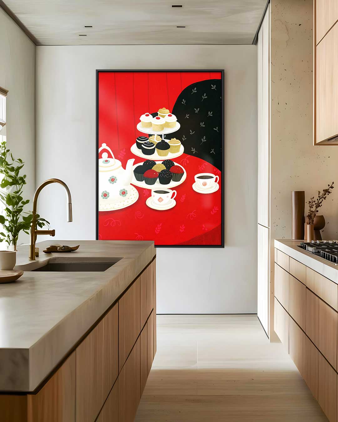 Thee Tijd Tafereel – staand kunstwerk voor modern interieur