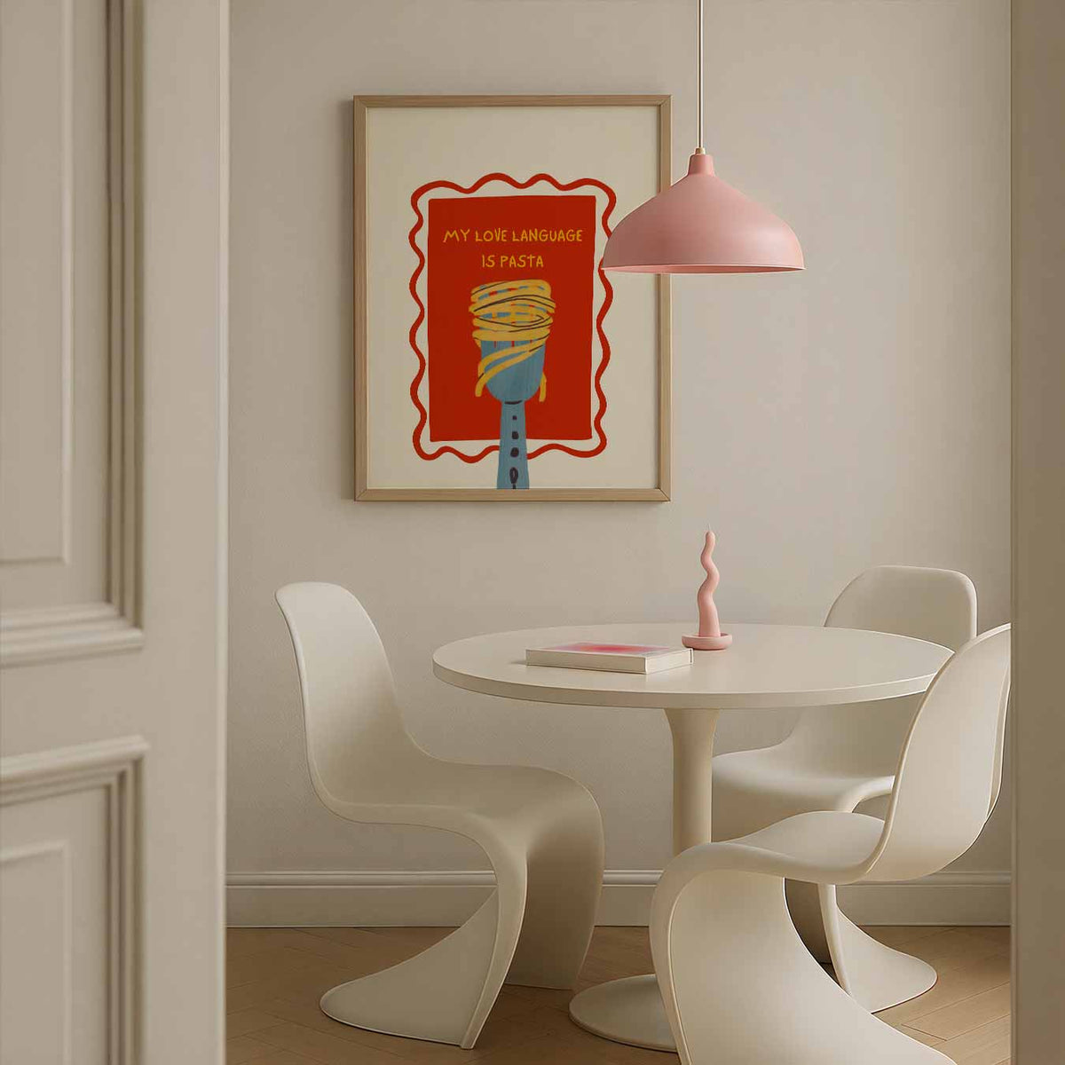 Pasta Liefdestaal – zomerse poster in staand formaat