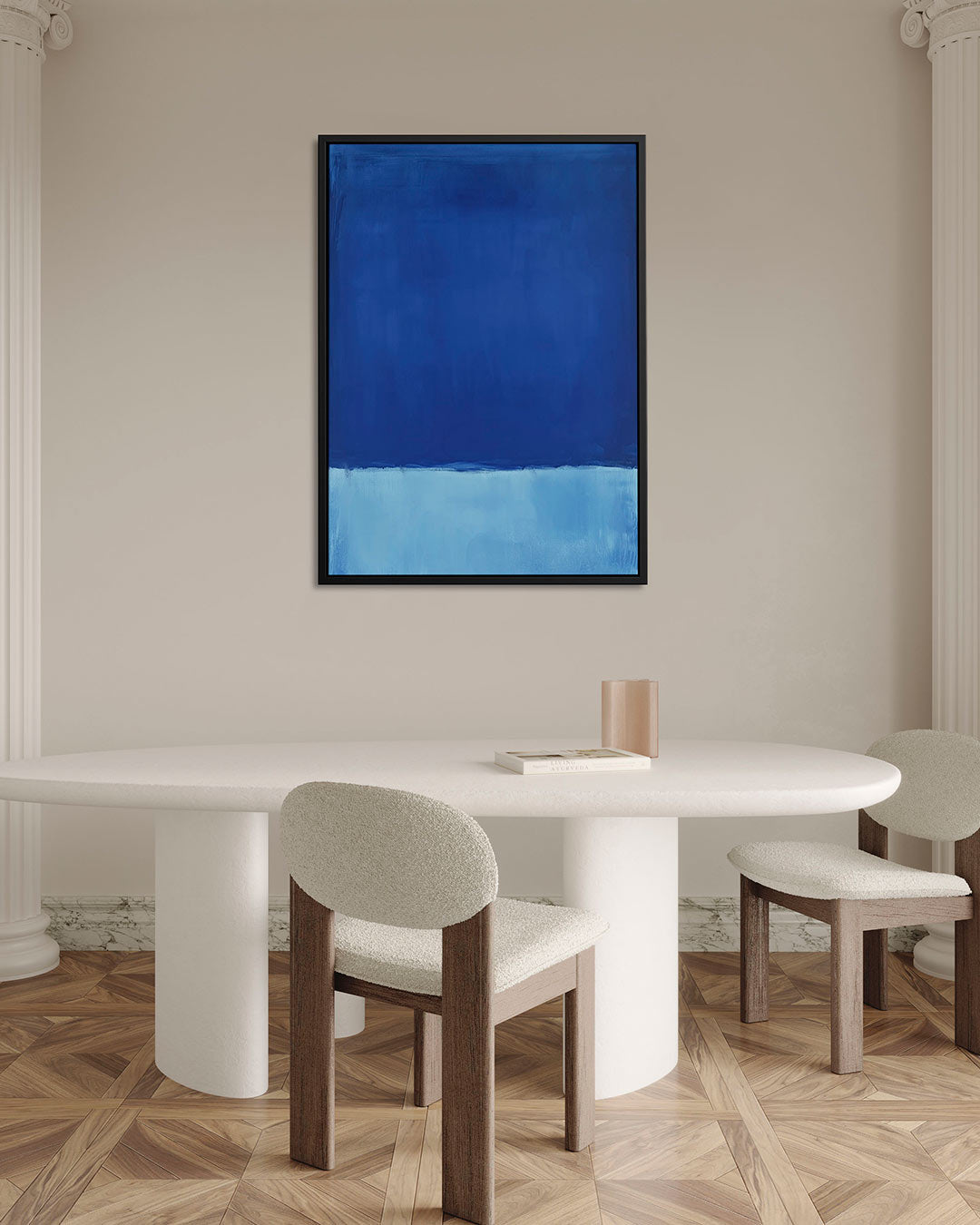 Blauwe harmonie – staand wanddecoratie kunstwerk
