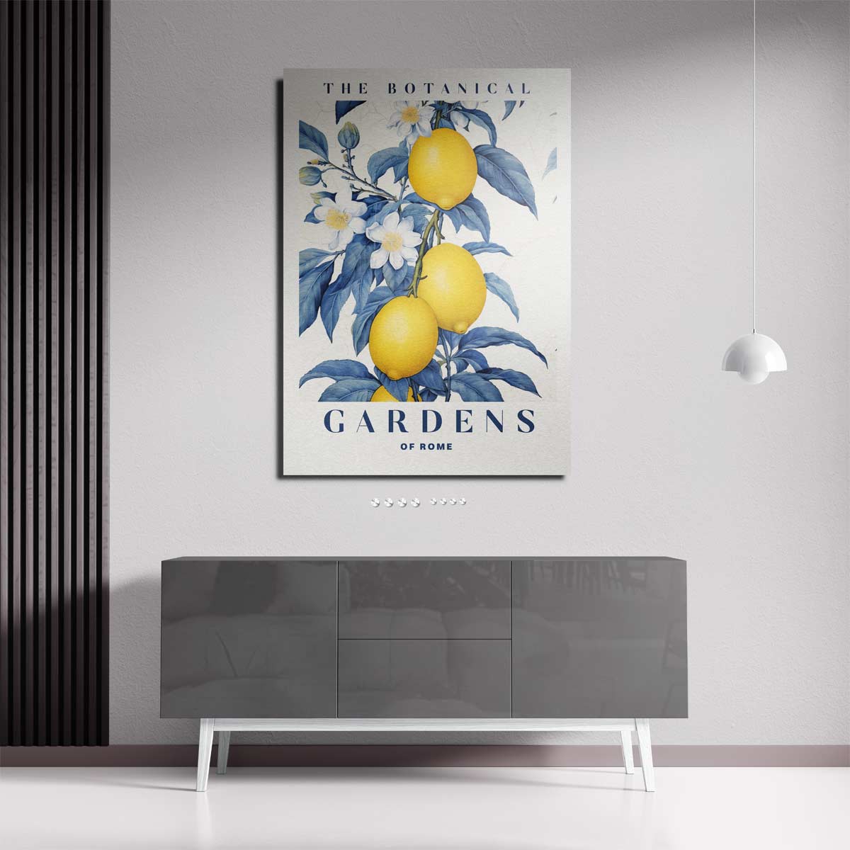 Botanische Tuinen van Rome Poster – staande wandkunst voor woonkamer of interieur
