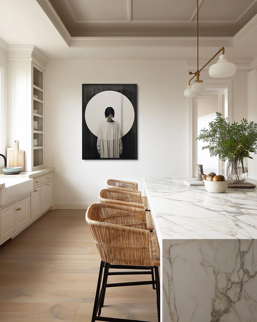 Geometrische harmonie – moderne staande wandkunst