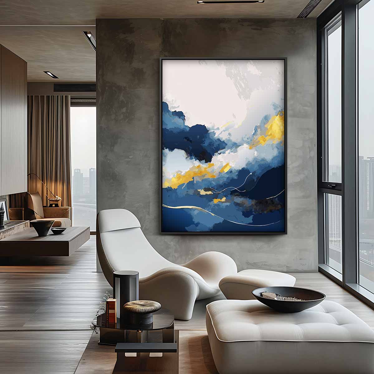Dromerig Hemellandschap – canvas wanddecoratie in portret formaat