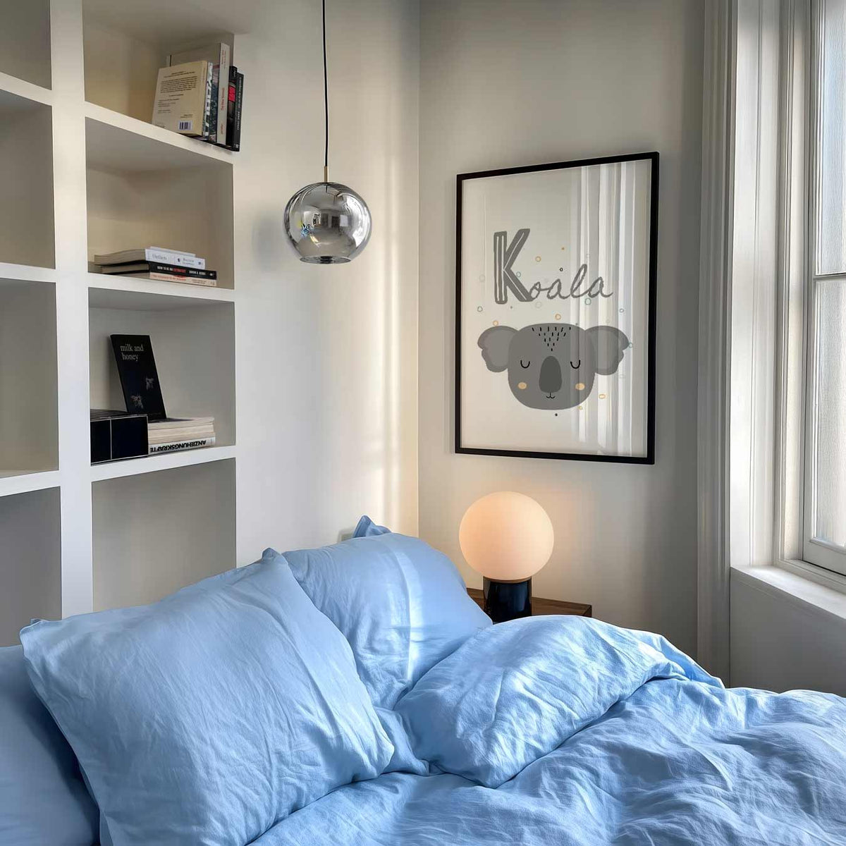 Schattige Koala Slaapkamer – speelse wandkunst als portret kinderposter