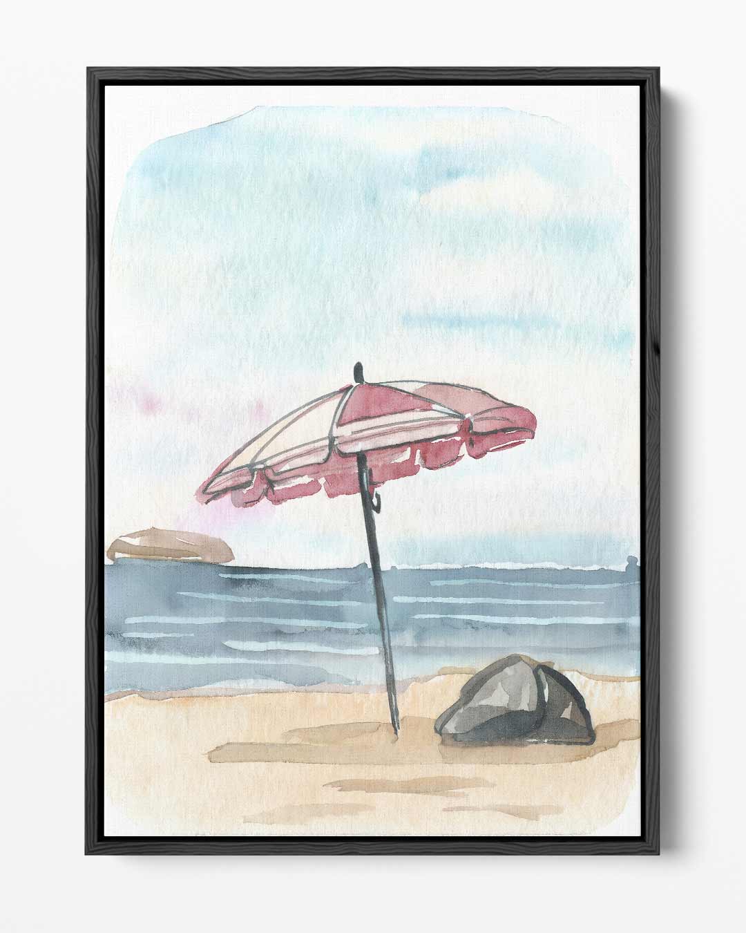 Zomerse Strand Indruk – portret kunstwerk als wanddecoratie