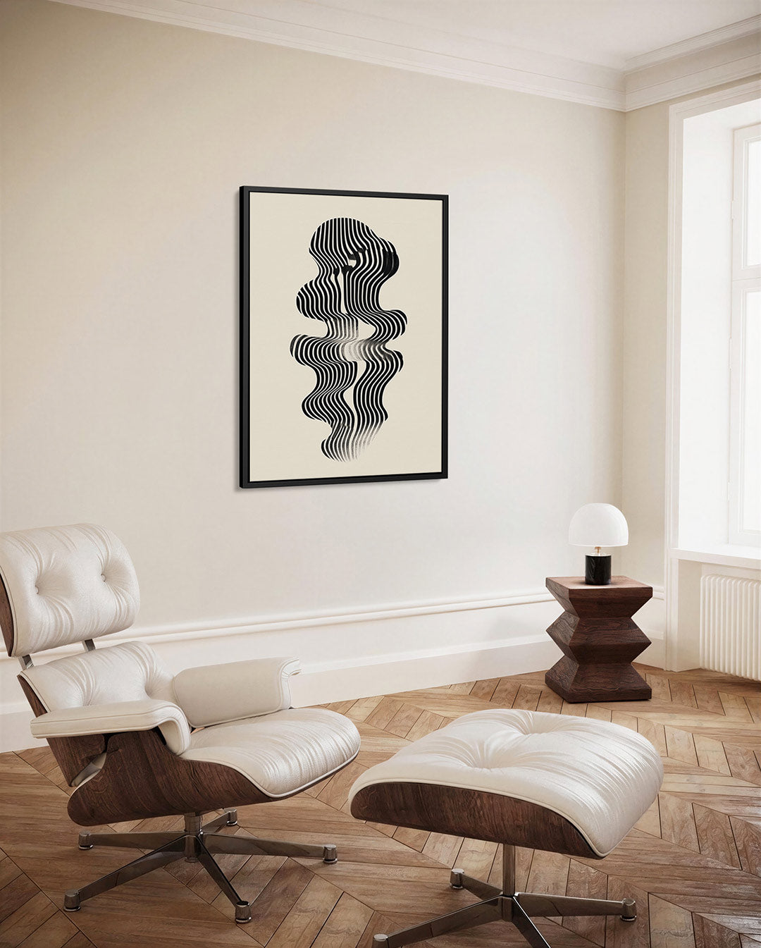Golvende lijnen – decoratief kunstwerk voor aan de muur