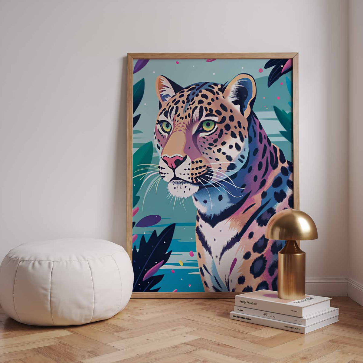 Elegante Luipaard Jungle – dieren poster in staand formaat