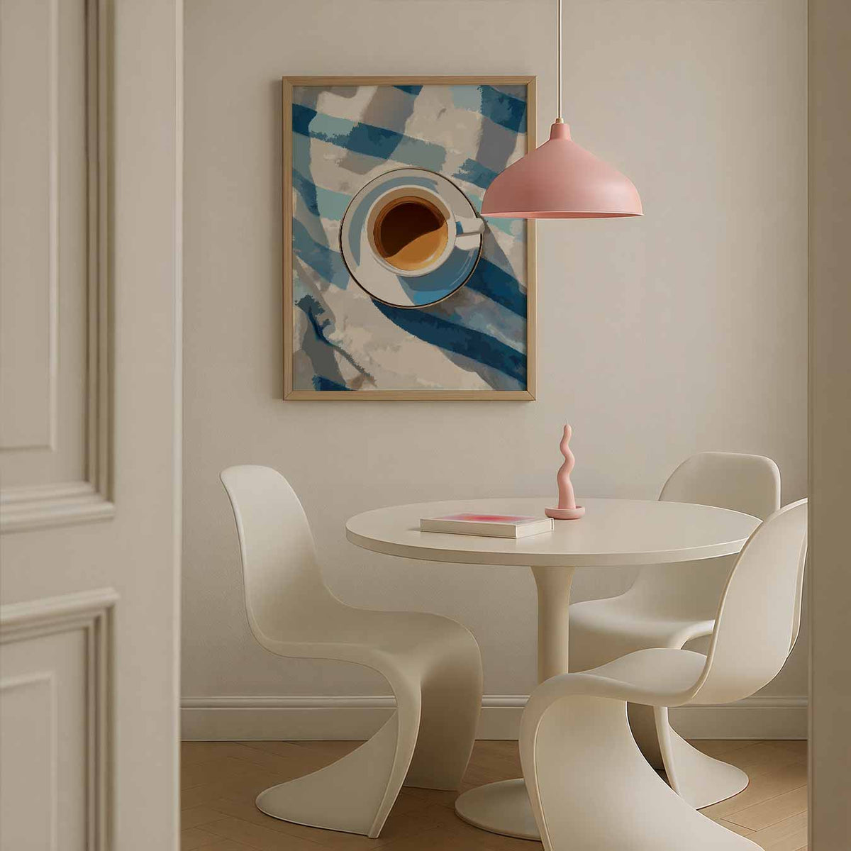 Ontspan Met Espresso – zomerse poster in staand formaat