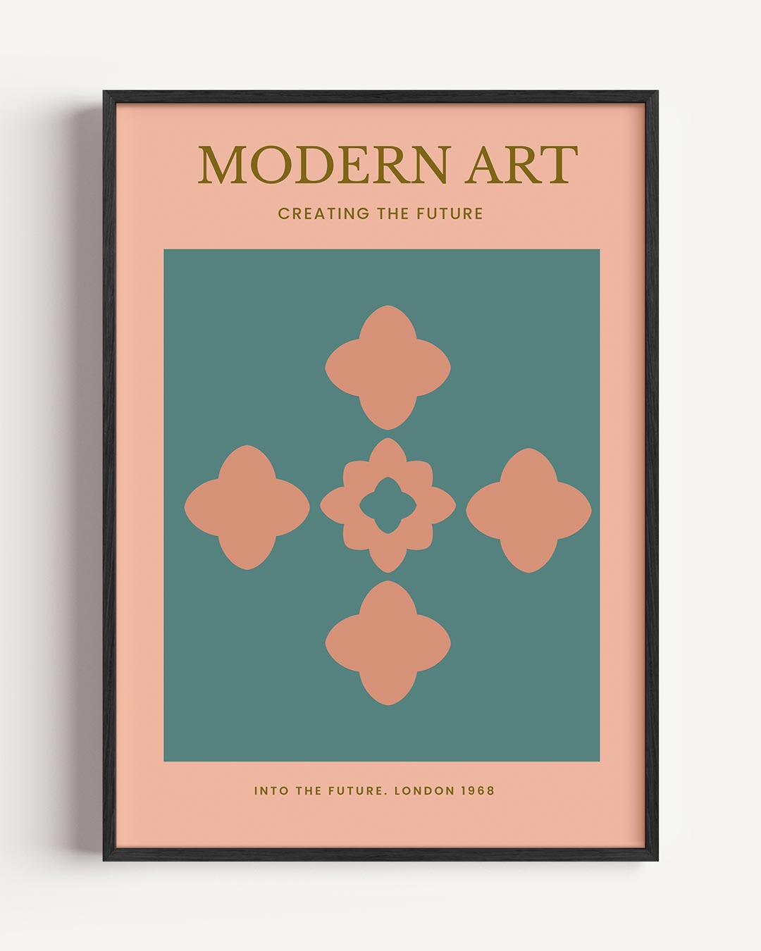 Moderne Kunst Bloemmotief – elegante portret poster als wanddecoratie