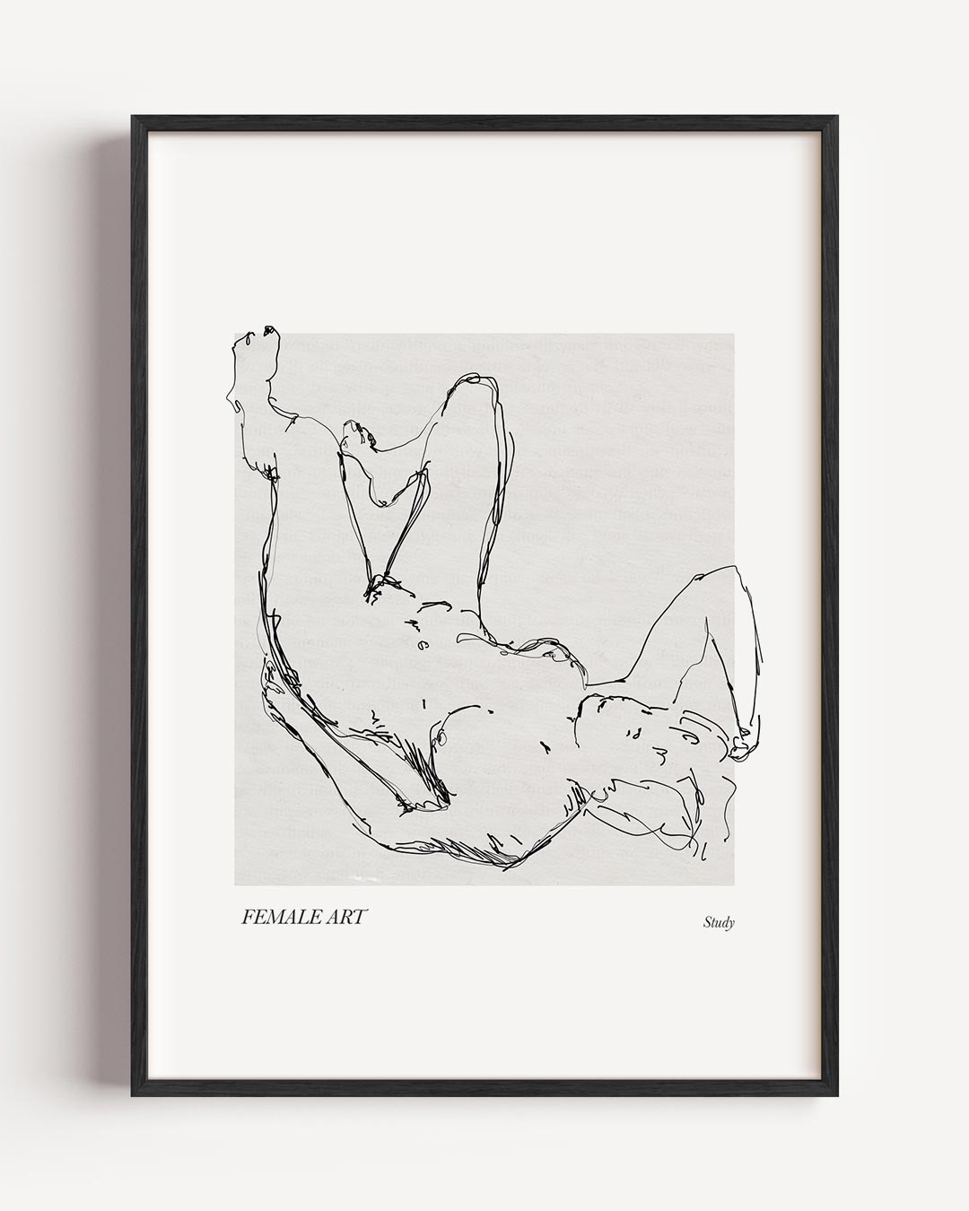 Elegante Lijnafbeelding Vrouw – lijntekening portret poster als wanddecoratie
