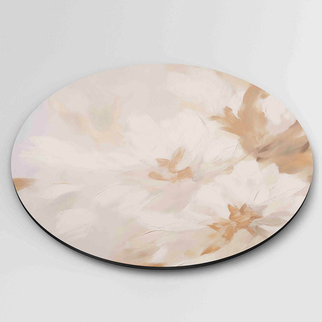 Bloemmotief – ronde wanddecoratie met abstract ontwerp
