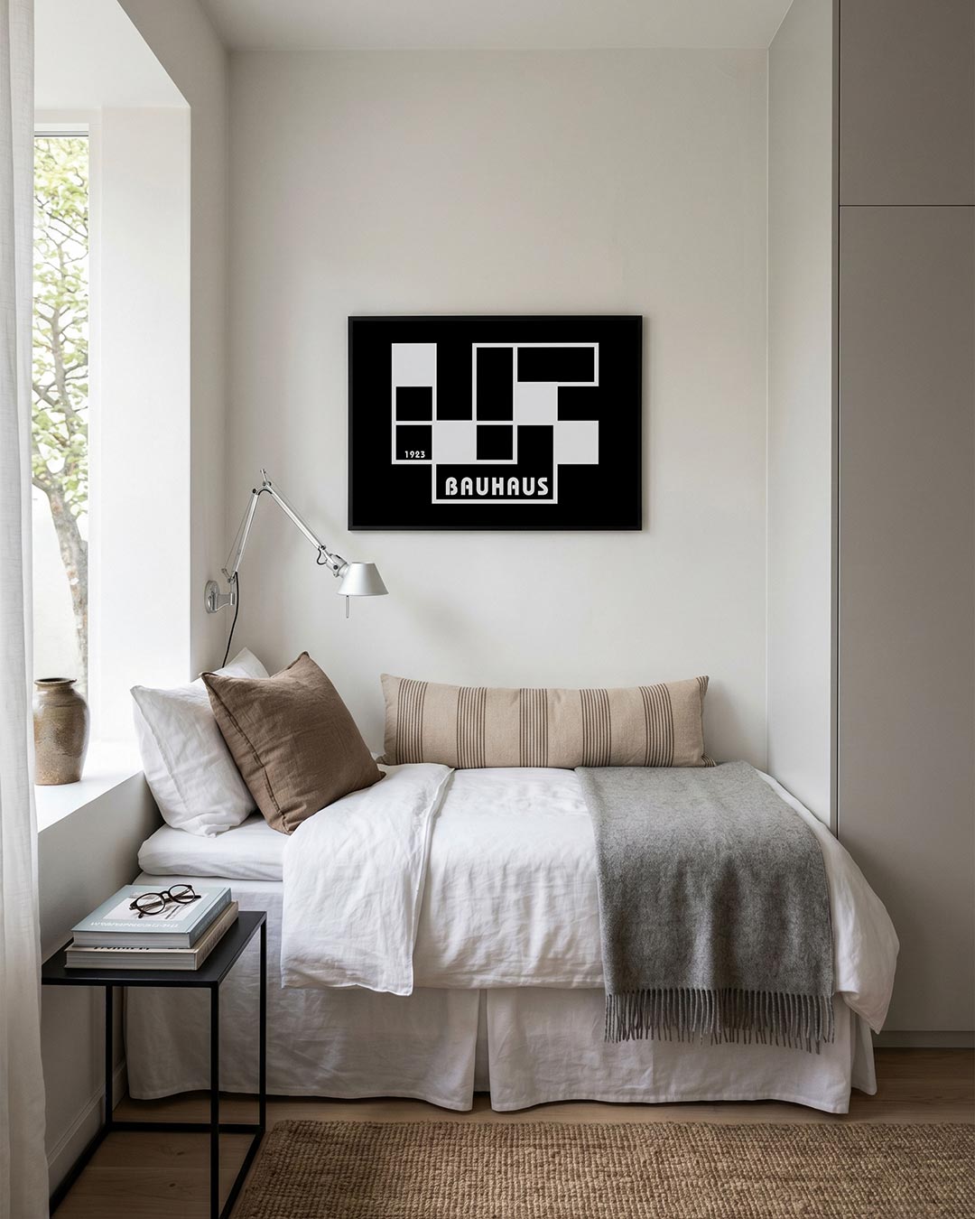 Vlakverdeling en lijnen – moderne Bauhaus wandkunst als poster