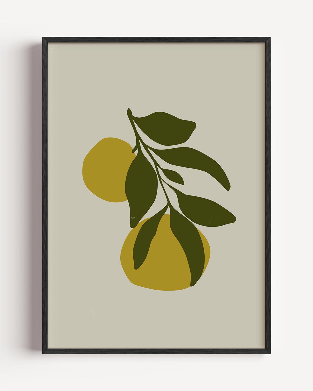 Vintage Citruschic – bloemen portret poster als wanddecoratie