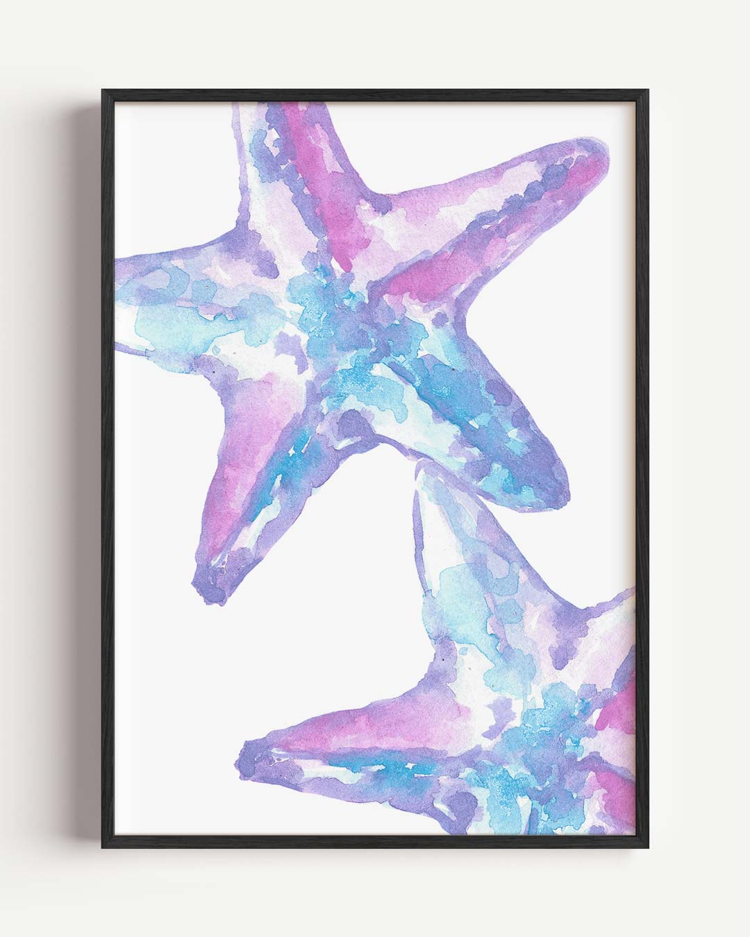 Paarse Zeesterren – dieren portret poster als wanddecoratie