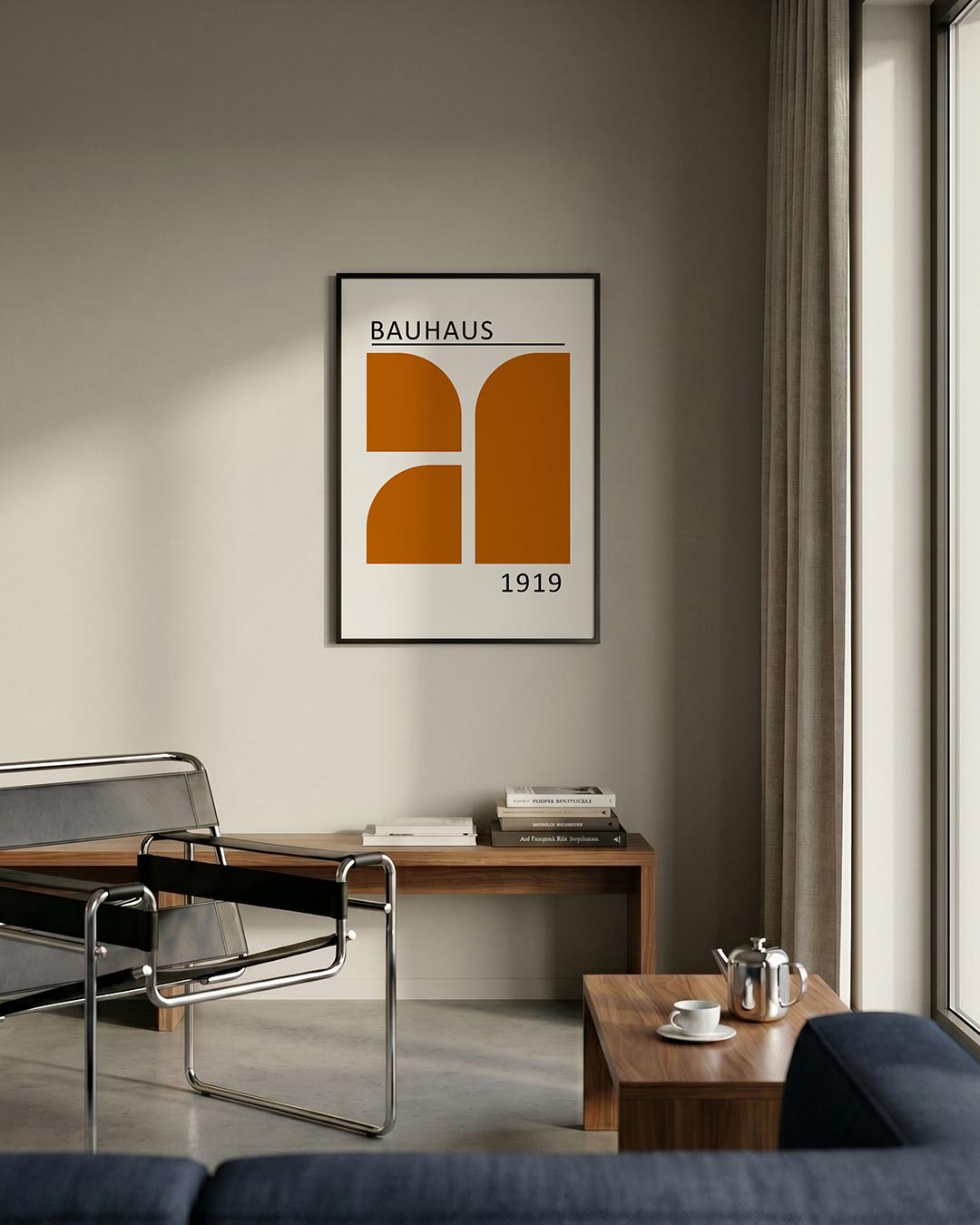 – staande Bauhaus poster voor aan de muur