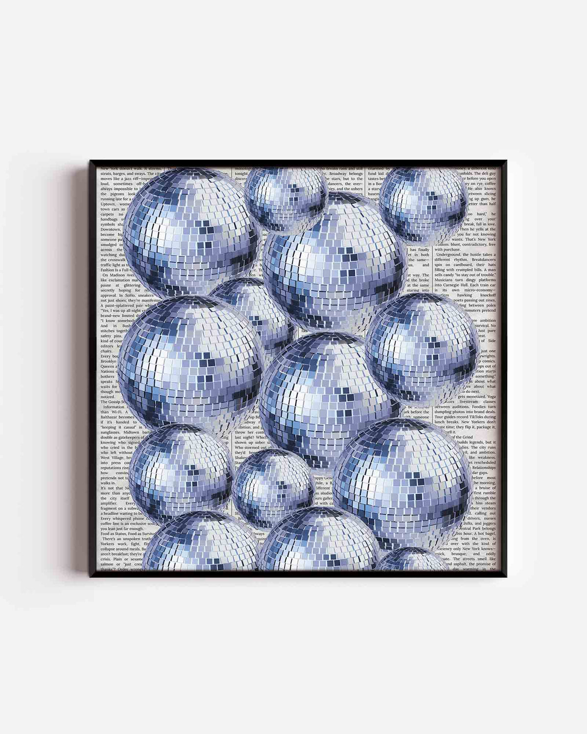 Reflecterende bollen – Pop Art vierkante poster als wanddecoratie