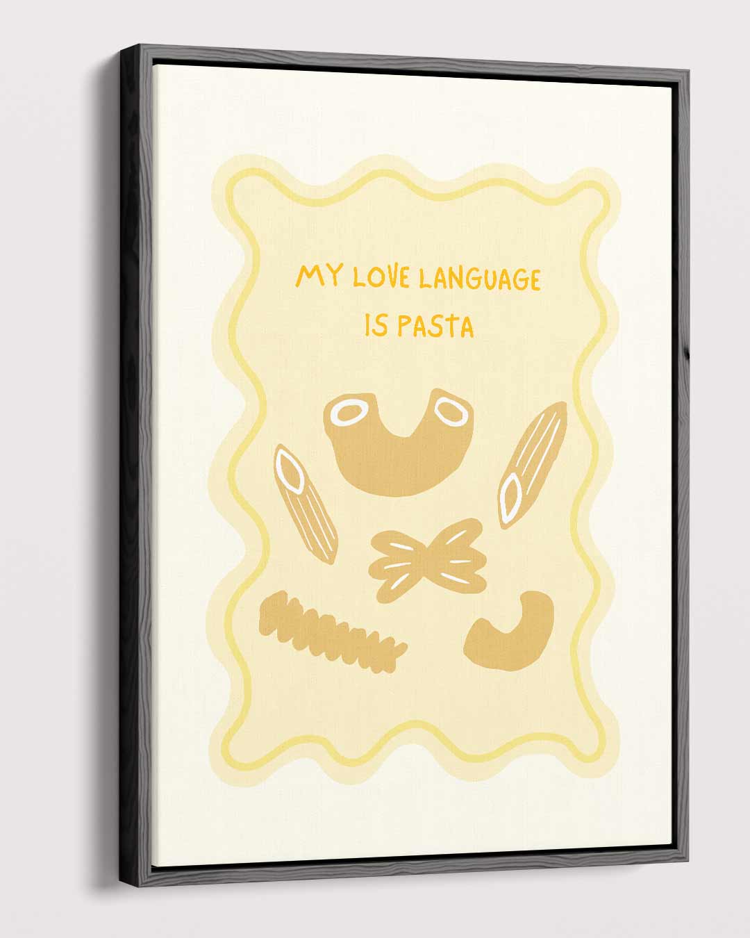 Pasta Liefde – dibond kunstwerk als wanddecoratie