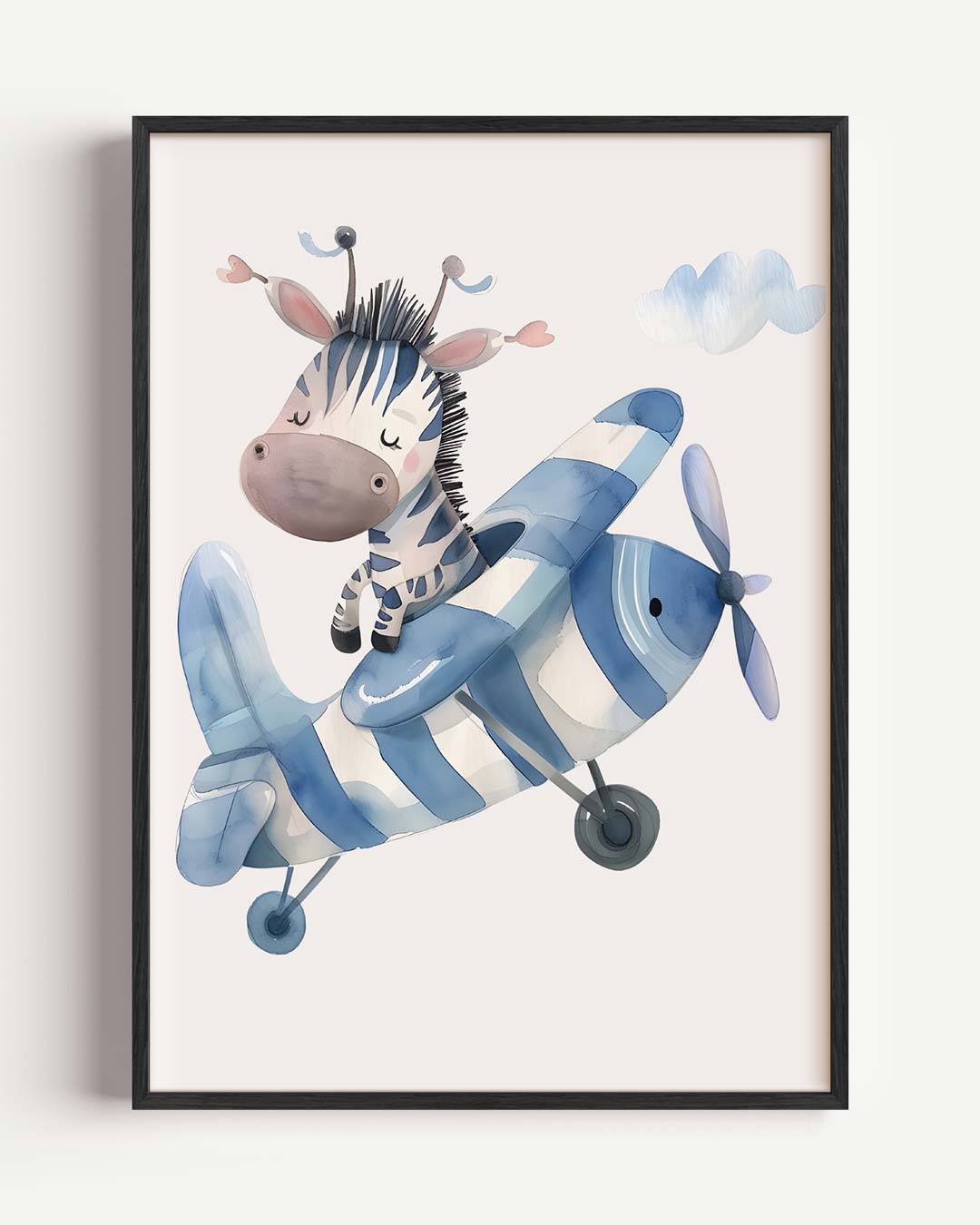 Dromerige Zebra Avonturen – kids portret poster als wanddecoratie