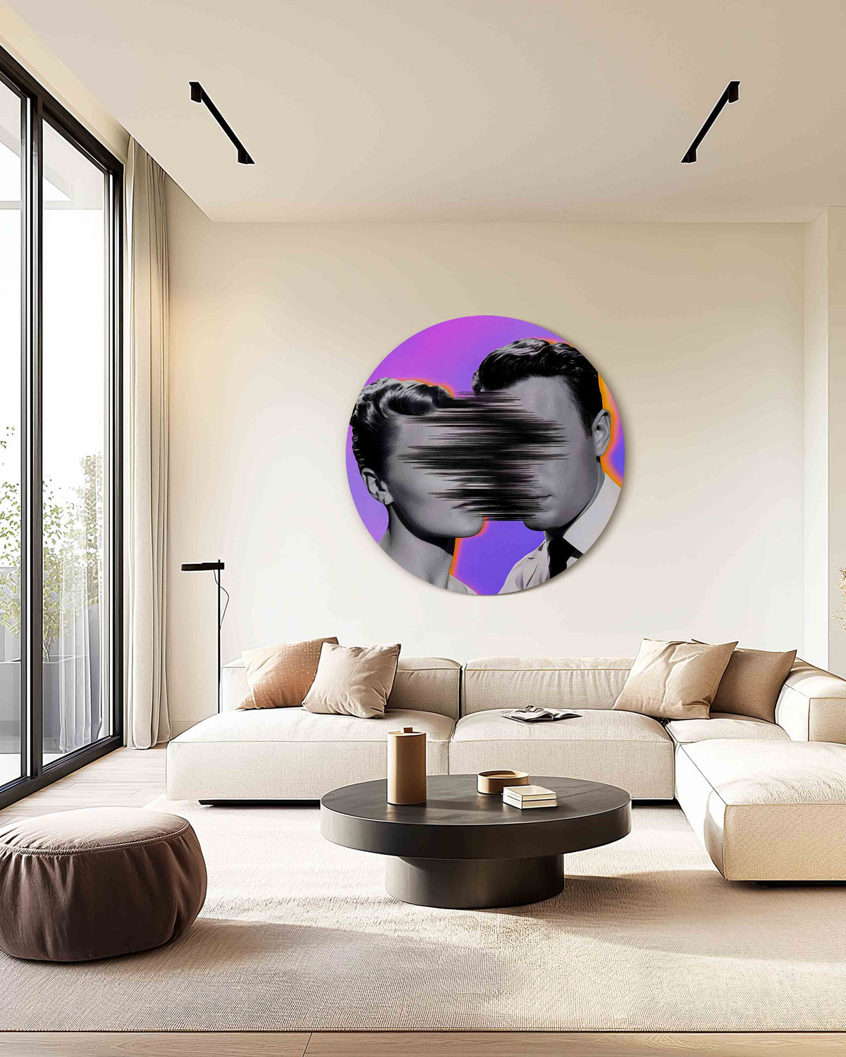 Portret met vervaging – safari muurcirkel als ronde wanddecoratie
