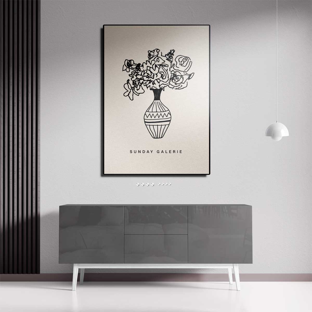 Vrolijke Bloemenvazen – canvas kunstwerk als wanddecoratie