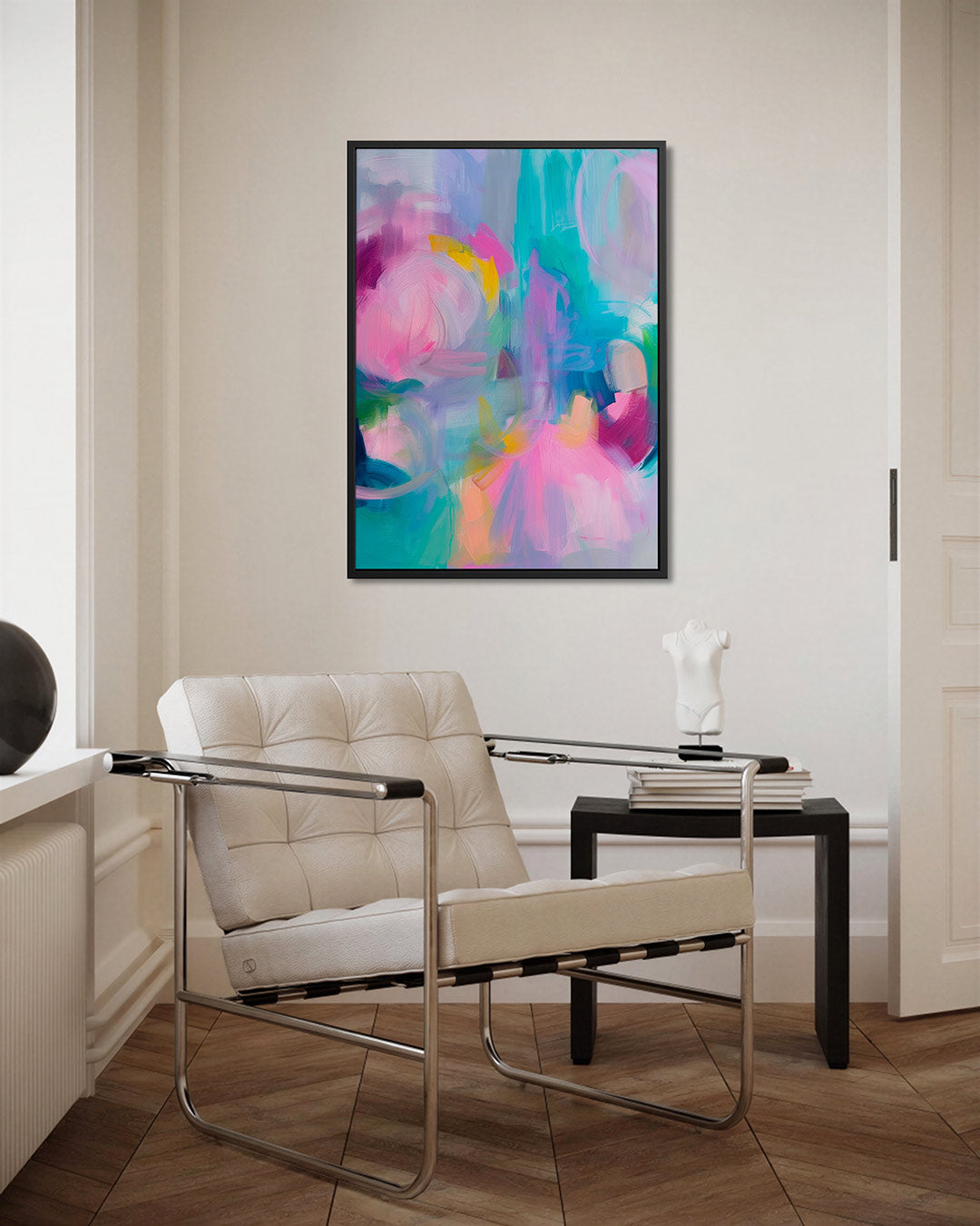 Kleurrijke vormen – staand wanddecoratie kunstwerk