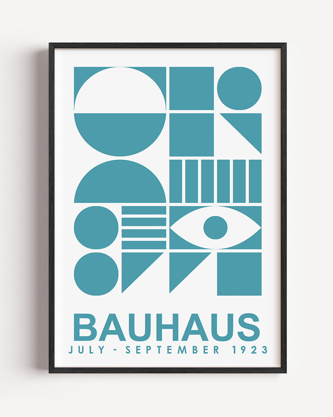 Vormen en vlakken – staande Bauhaus poster als wanddecoratie