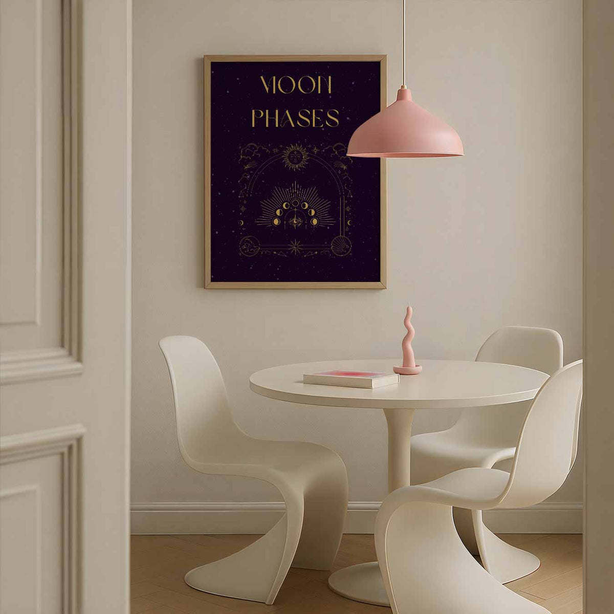 Magische Maanfasen – staande mindful wanddecoratie van WallArtistic