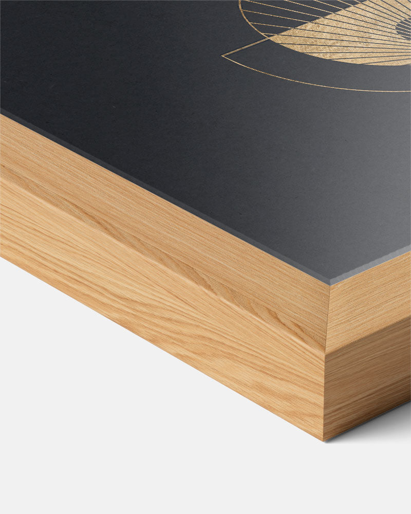 Geometrische Gouden Zonnerituelen – abstracte textuur poster in staand formaat